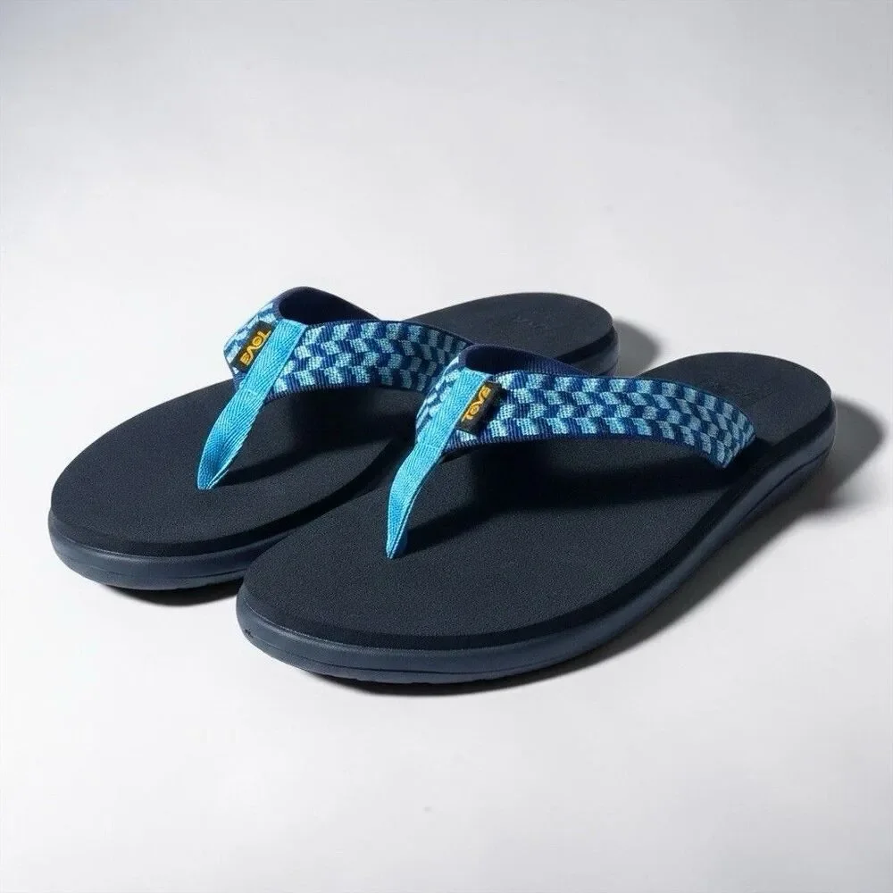 Teva Sandals Womens 9 Voya Flip Flop Paint Track Blue Comfort Casual SN 1019040